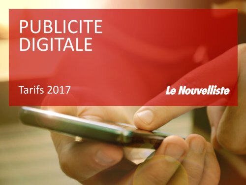 Tarifs digitaux 2017