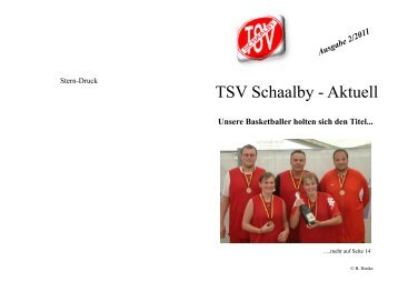 Mittwoch 08:45 – 09:45 Uhr Ort - TSV Schaalby