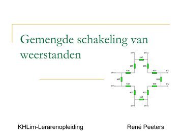 Gemengde schakeling van weerstanden