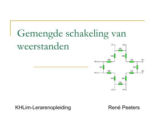 Gemengde schakeling van weerstanden