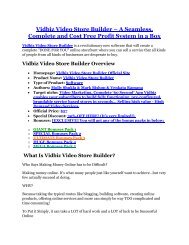 Vidbiz Video Store Builder review- Vidbiz Video Store Builder (MEGA) $21,400 bonus