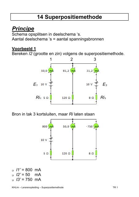 Netwerktheorie, superpositie