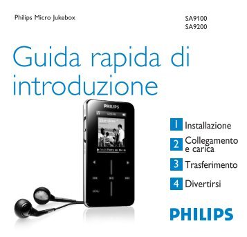 Philips GoGear Baladeur audio Ã  mÃ©moire flash - Guide de mise en route - ITA