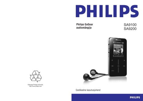 Philips GoGear Baladeur audio &agrave; m&eacute;moire flash - Mode d&rsquo;emploi - EST