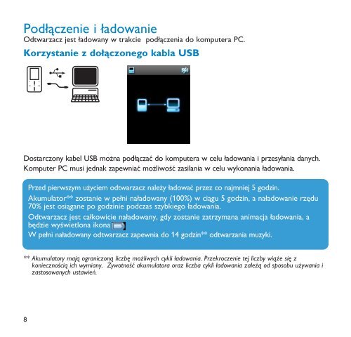 Philips GoGear Baladeur audio &agrave; m&eacute;moire flash - Mode d&rsquo;emploi - POL