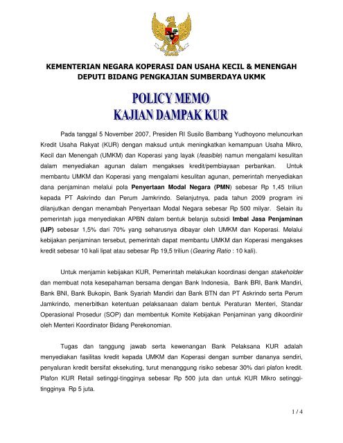 Kajian Dampak Kur 1 Smecda Kajian Dampak Kur 1 Smecda