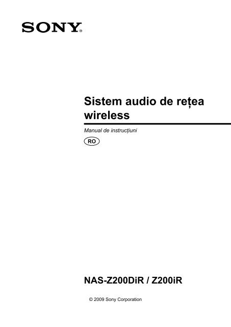 Sony NAS-Z200IR - NAS-Z200IR Istruzioni per l'uso Rumeno