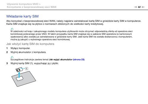 Sony VPCY21B7E - VPCY21B7E Istruzioni per l'uso Polacco