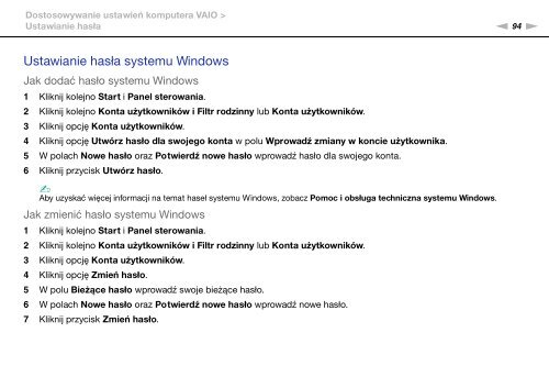 Sony VPCY21B7E - VPCY21B7E Istruzioni per l'uso Polacco