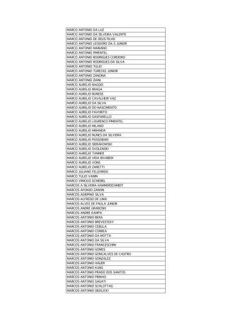 Clique aqui para baixar a relação (PDF) - Coritiba