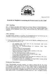 Protokoll der Mitgliederversammlung vom November 2009