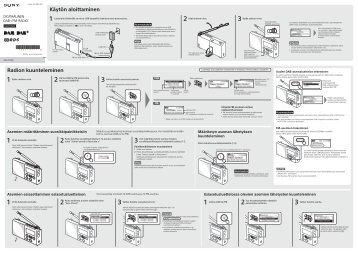 Sony XDR-P1DBP - XDR-P1DBP Istruzioni per l'uso Finlandese