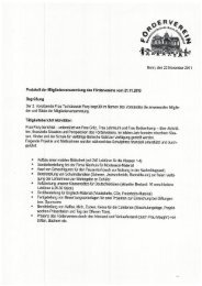 Protokoll der Mitgliederversammlung vom November 2011