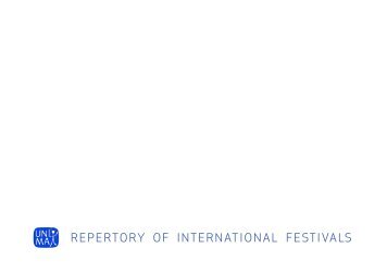 REPERTORY OF INTERNATIONAL FESTIVALS - Unima