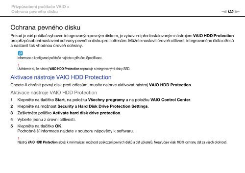 Sony VPCS12B7E - VPCS12B7E Istruzioni per l'uso Ceco