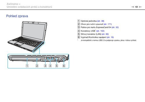 Sony VPCS12B7E - VPCS12B7E Istruzioni per l'uso Ceco