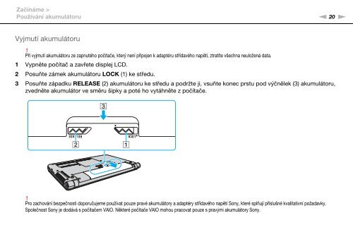 Sony VPCS12B7E - VPCS12B7E Istruzioni per l'uso Ceco