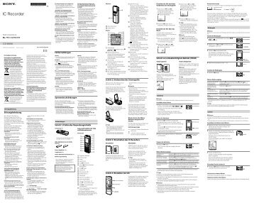 Sony ICD-BX800 - ICD-BX800 Istruzioni per l'uso Tedesco