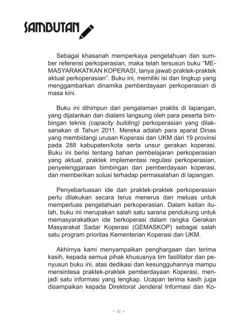 Melalui Direktorat Jender