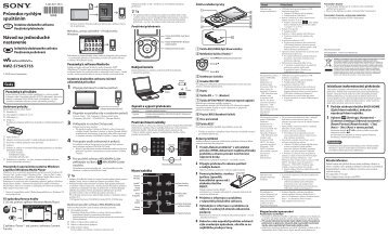 Sony NWZ-S755 - NWZ-S755 Guida di configurazione rapid Ceco