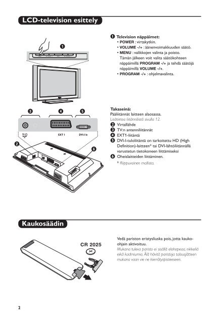 Philips T&eacute;l&eacute;viseur - Mode d&rsquo;emploi - FIN