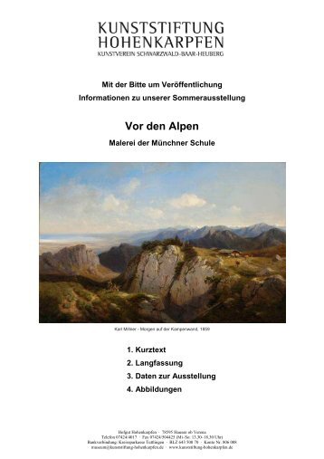 Vor den Alpen - Kunststiftung Hohenkarpfen