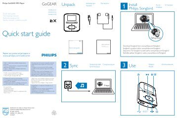 Philips GoGEAR Baladeur MP3 - Guide de mise en route - CES