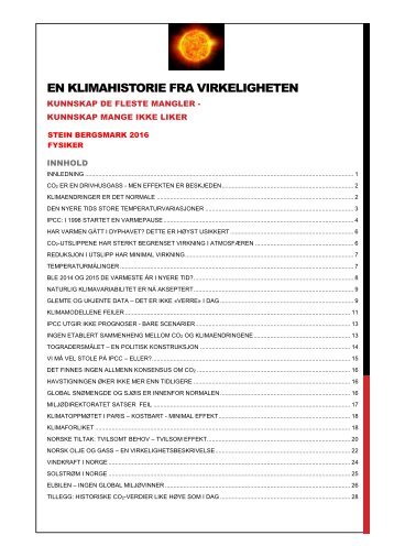 EN KLIMAHISTORIE FRA VIRKELIGHETEN