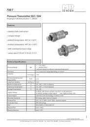 Pressure Transmitter S02 / S04 F08-T - MP-SENSOR GmbH