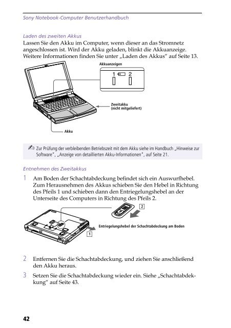 Sony PCG-F190 - PCG-F190 Istruzioni per l'uso Tedesco