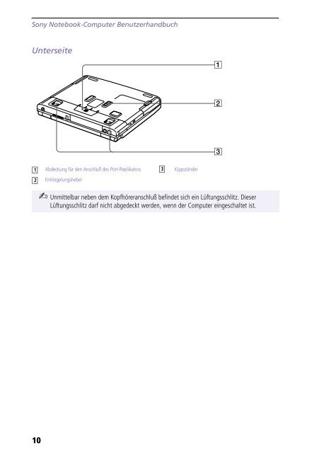 Sony PCG-F190 - PCG-F190 Istruzioni per l'uso Tedesco