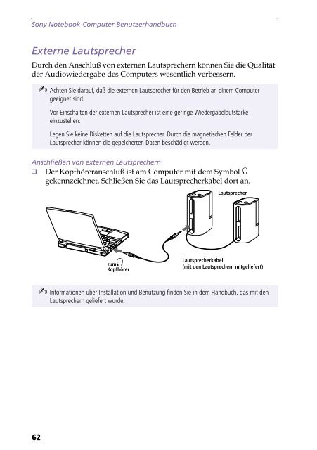 Sony PCG-F190 - PCG-F190 Istruzioni per l'uso Tedesco