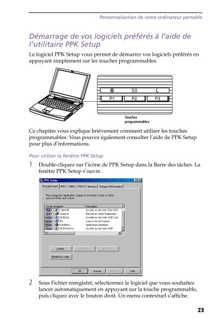Sony PCG-F190 - PCG-F190 Manuale software Francese