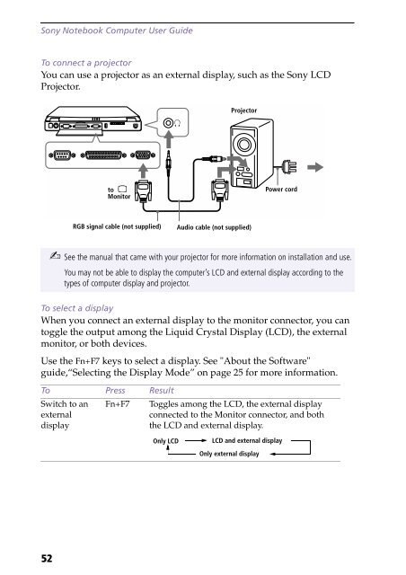 Sony PCG-F190 - PCG-F190 Istruzioni per l'uso Inglese