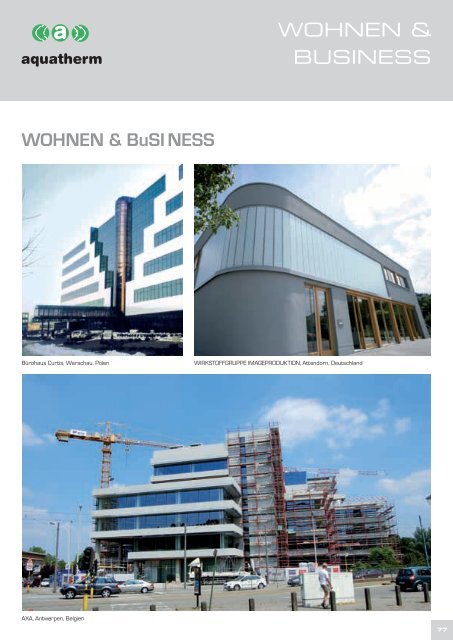 WOHNEN & BuSINESS - aquatherm-pipesystems.com
