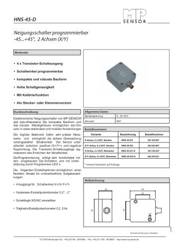 HNS-45-D - MP-SENSOR GmbH
