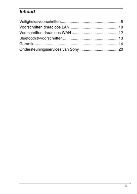 Sony VPCEE2E1E - VPCEE2E1E Documenti garanzia Olandese