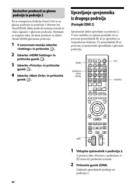 Sony STR-DA2800ES - STR-DA2800ES Istruzioni per l'uso Sloveno