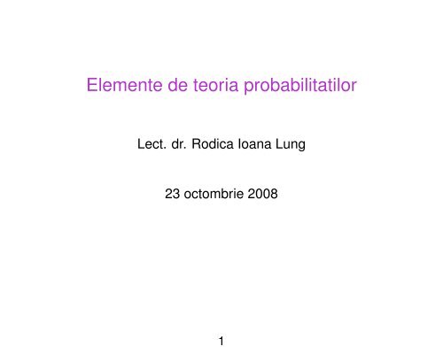 Curs Probabilitati