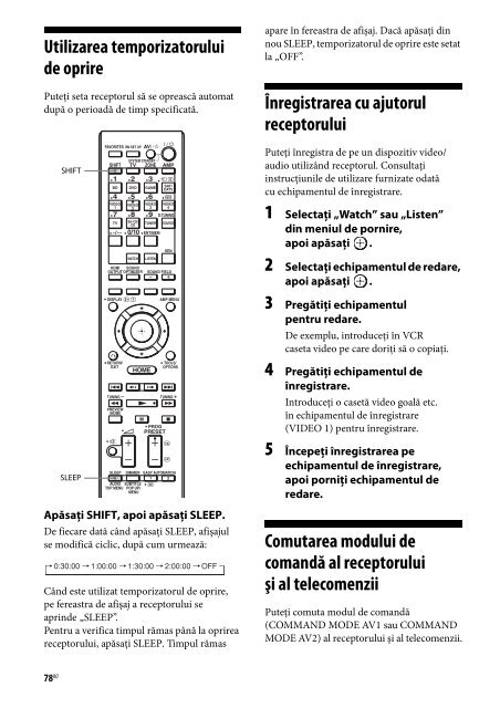 Sony STR-DA2800ES - STR-DA2800ES Istruzioni per l'uso Rumeno