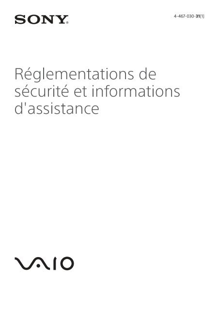 Sony SVS1511V9E - SVS1511V9E Documenti garanzia Francese
