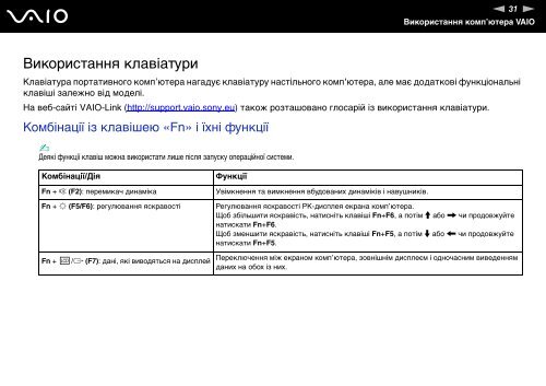 Sony VGN-FZ21SR - VGN-FZ21SR Istruzioni per l'uso Ucraino