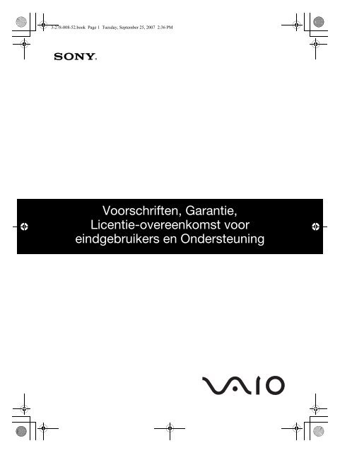 Sony VGN-FZ21SR - VGN-FZ21SR Documenti garanzia Olandese