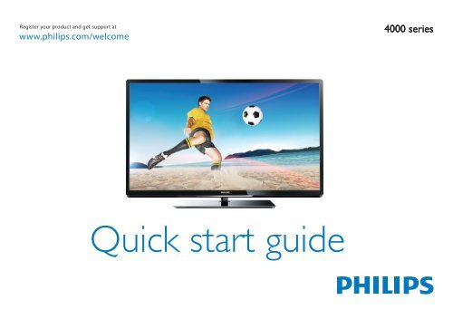 Philips 4000 series T&eacute;l&eacute;viseur LED Smart TV - Guide de mise en route - ELL