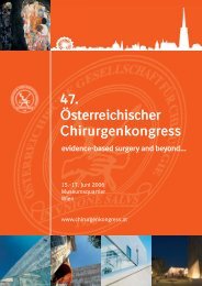 47. Österreichischer Chirurgenkongress - 54. Österreichischer ...