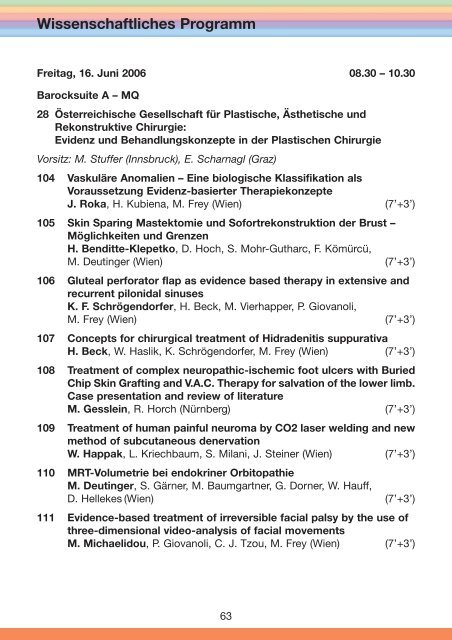 47. Österreichischer Chirurgenkongress - 54. Österreichischer ...