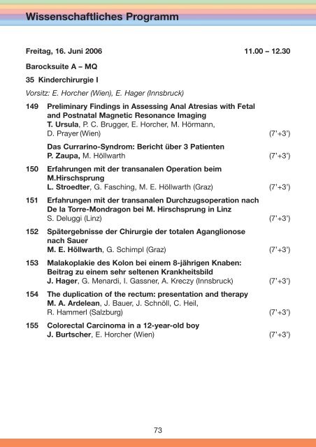 47. Österreichischer Chirurgenkongress - 54. Österreichischer ...