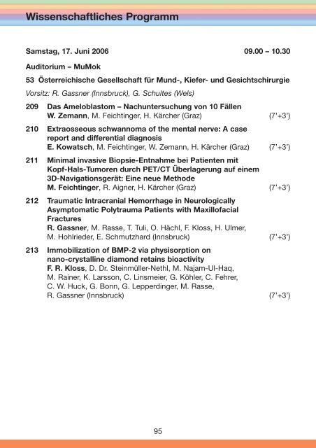 47. Österreichischer Chirurgenkongress - 54. Österreichischer ...