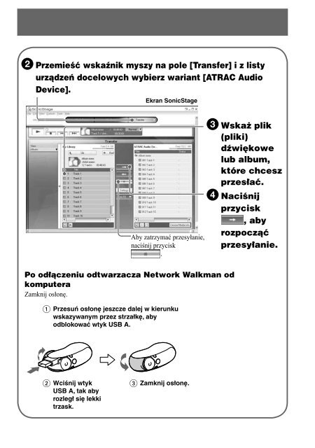 Sony NW-E307 - NW-E307 Istruzioni per l'uso Polacco