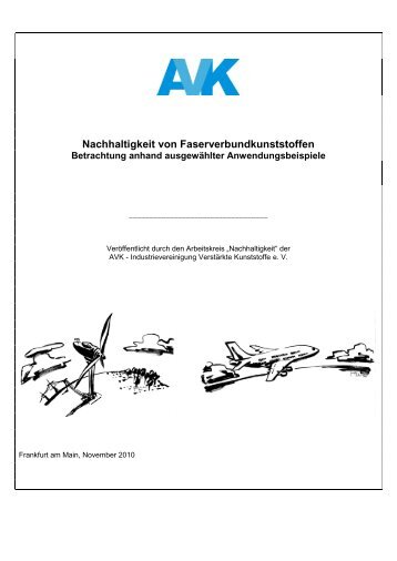 Nachhaltigkeit von Faserverbundkunststoffen - AVK